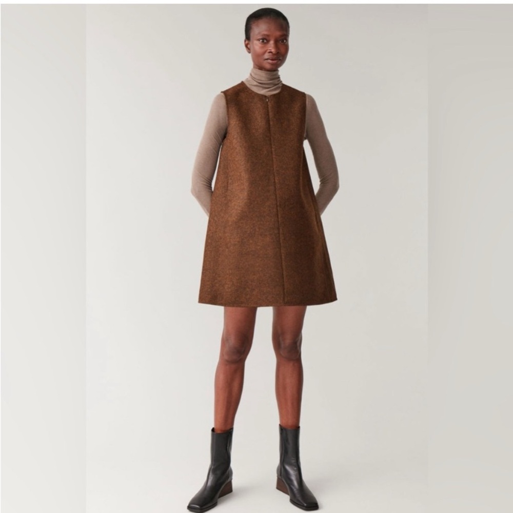 COS Wool Mic Vest Mini Dress